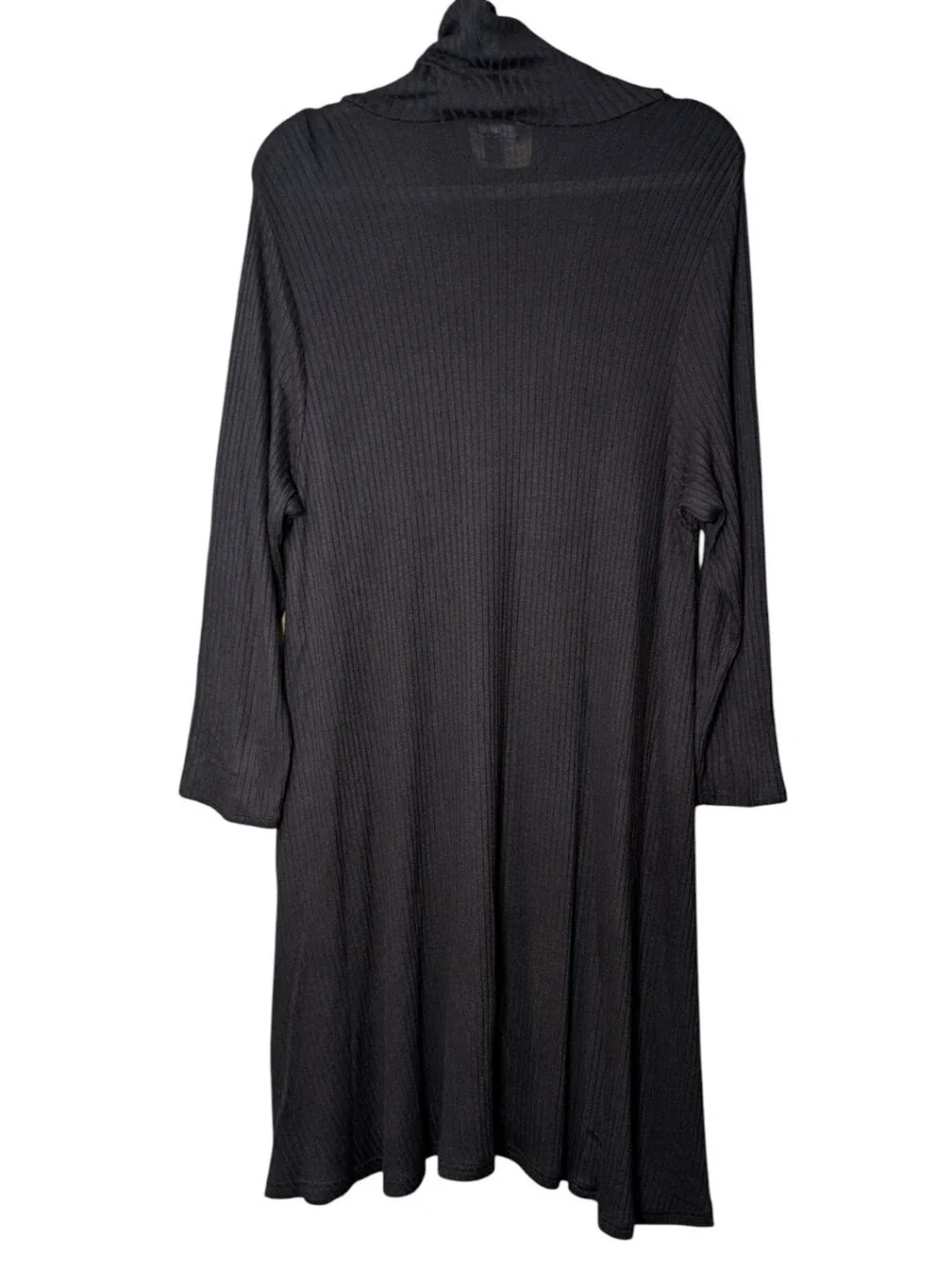 American Eagle Soft & Sexy Black Ribbed Cowl Neck Swing Dress Tunic size XXL AE